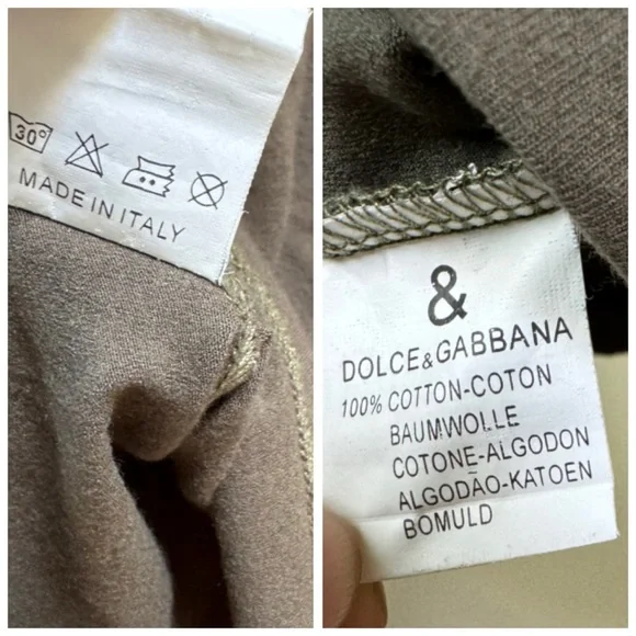 Dolce & Gabbana D&G Vintage Logo Crystals Top Long Sleeve T Stretch Crew 90s Y2K - Picture 13 of 16